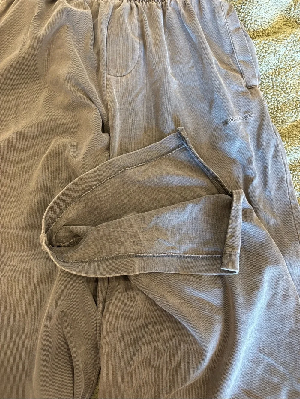 retro MasonPrince Wide-Leg Elastic Waist Pull On Sweatpant zipper Streetwear Sz1